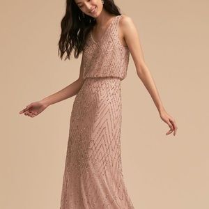 BHLDN Anthropologie Blaise Beaded Gown, Size 4